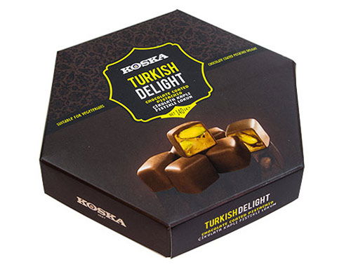 140 g Chocolate Coated Turkish Delight with Pistachio