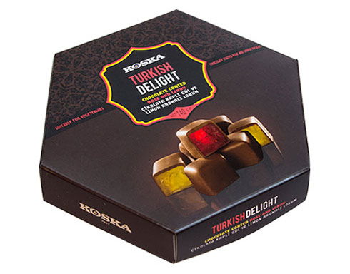 140 g Chocolate Coated Rose & Lemon Flavored Turkish Delight